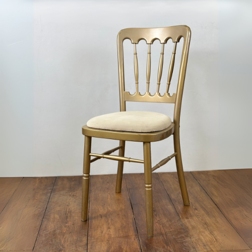 Champagne Gold Wooden Cheltenham Chair Hire