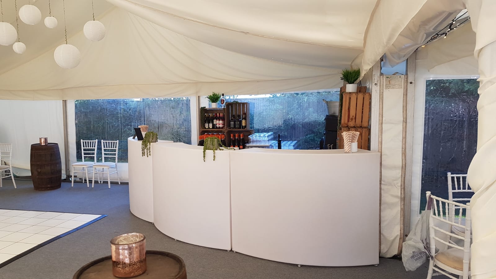 LED Curved Round Bar Panel Circle Hire Hampshire