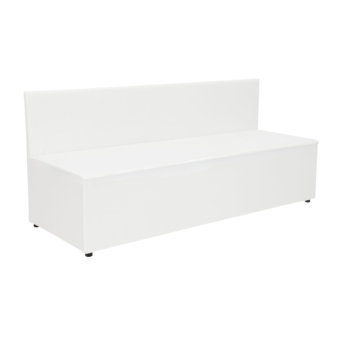 Solid White Cube Sofa Booth