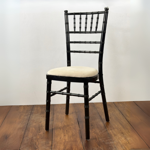 Piano Black Chiavari Wooden Chair Hire - Image 3