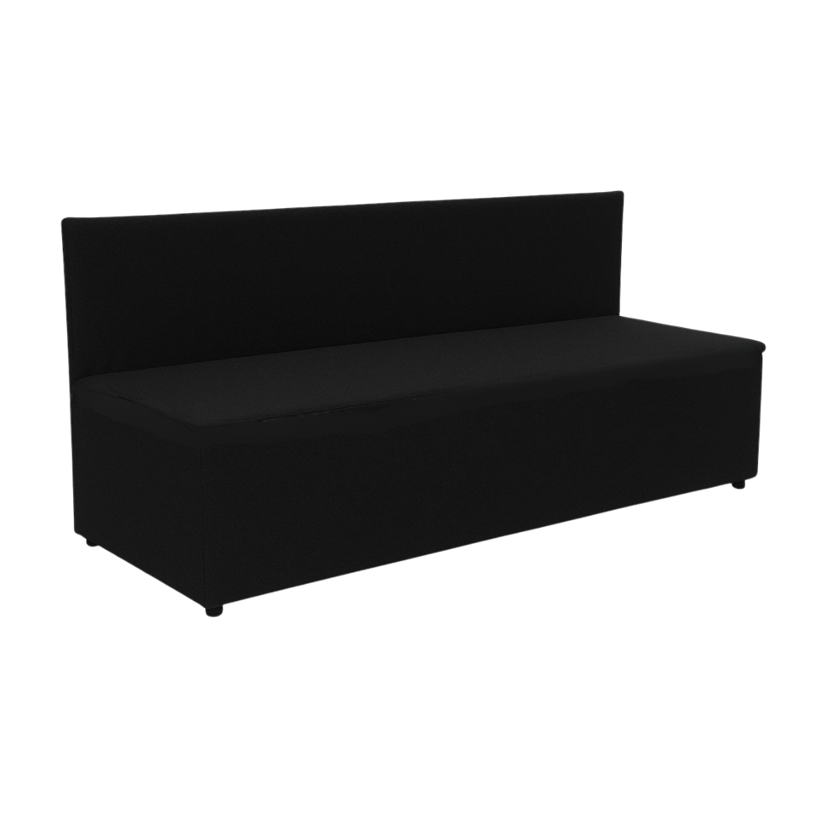 Solid Black Cube Sofa Booth