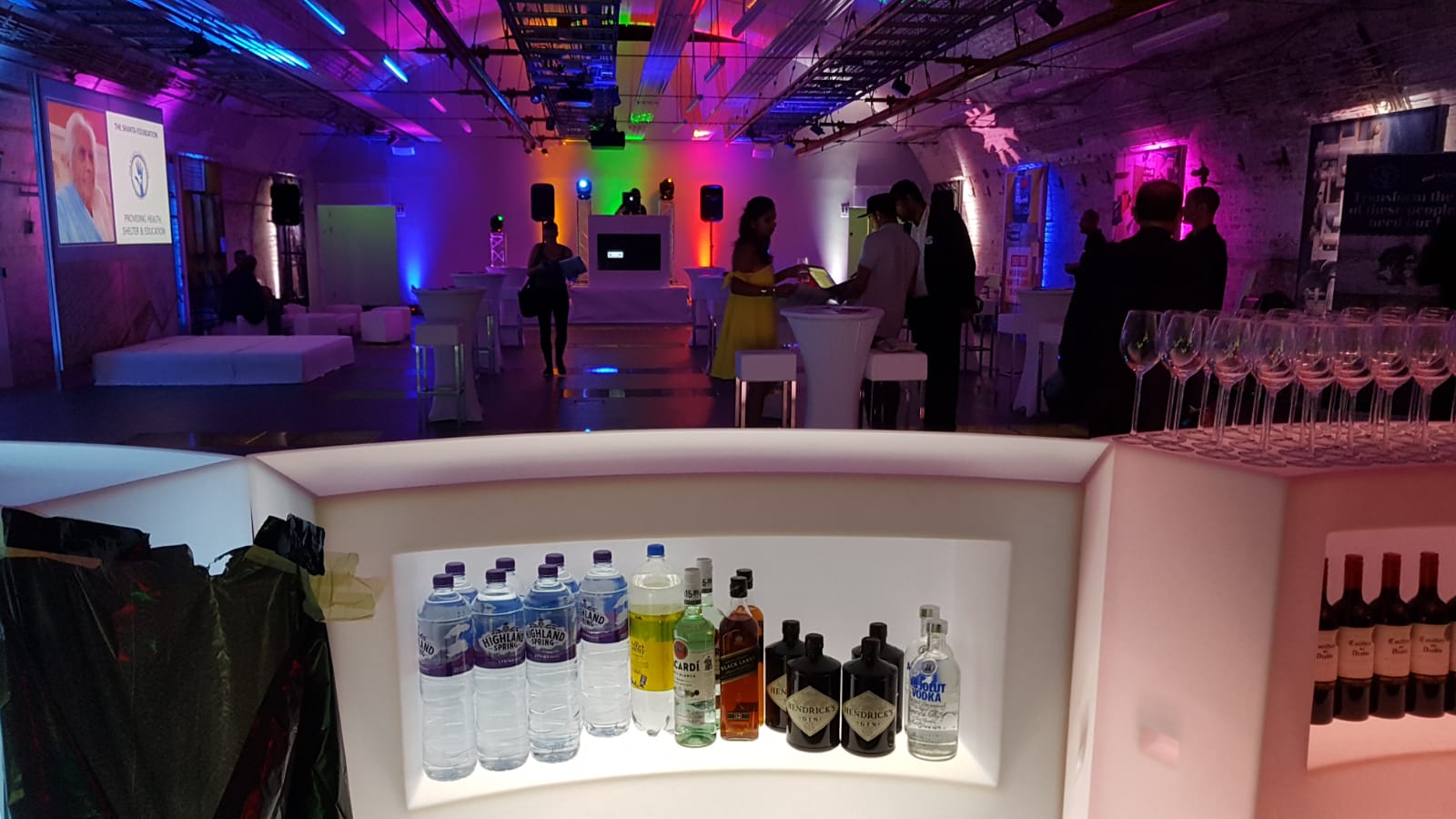 LED Curved Round Bar Panel Circle Hire Hampshire