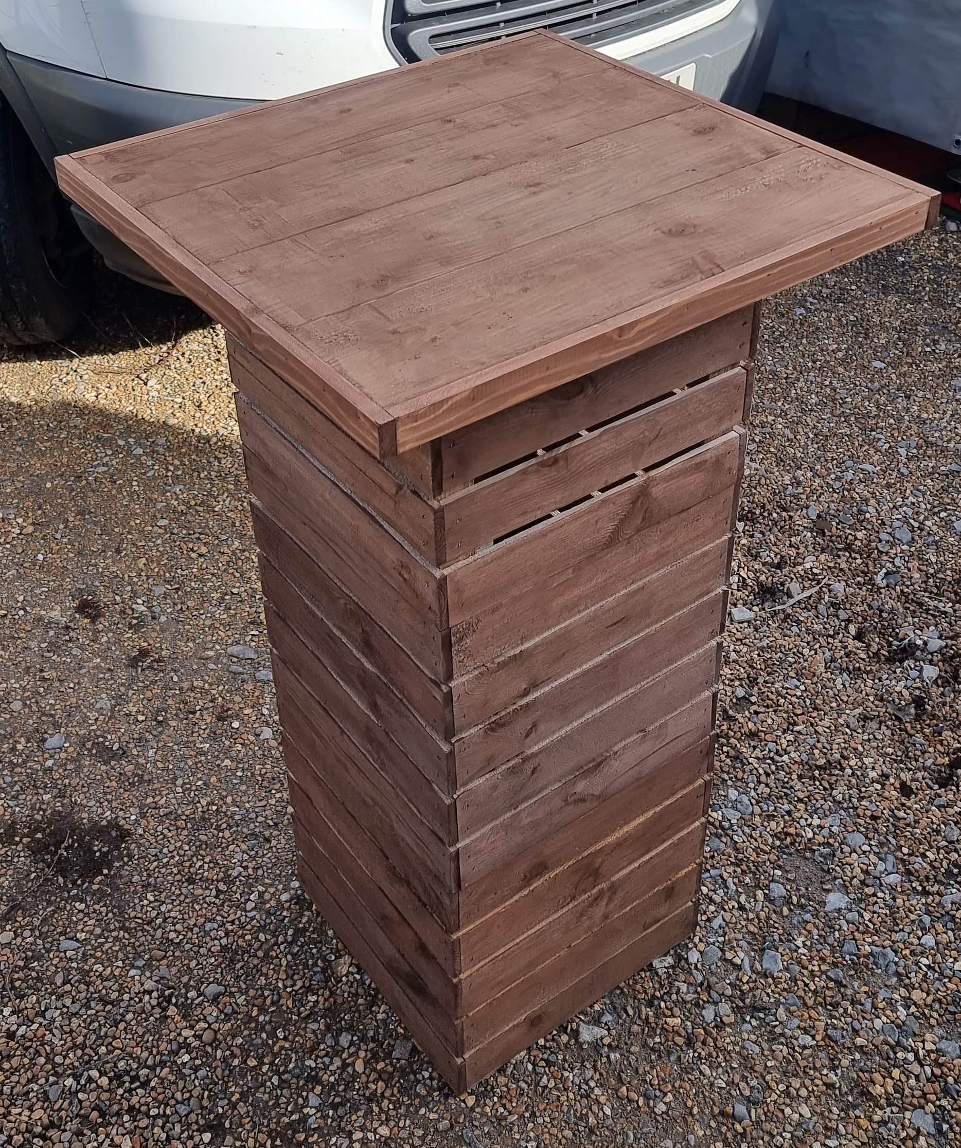 Rustic Wooden Poseur Table