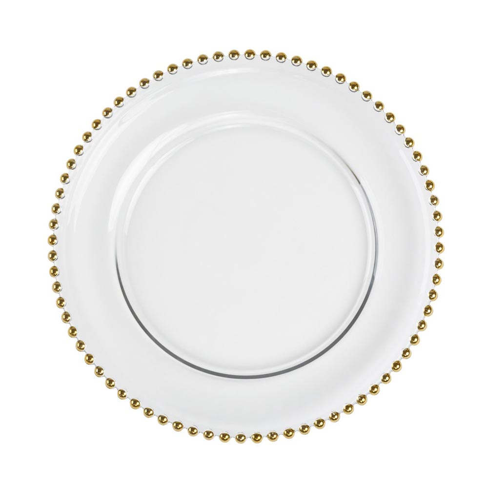 Gold Bead Charger Plate